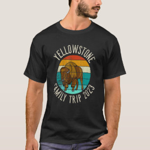 T-shirt Voyage de la famille Bison YELLOWSTONE 2023