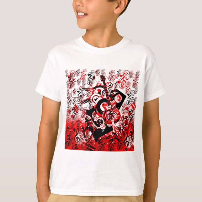T-shirt Voyage de Musique-Rouge_ (Devant)