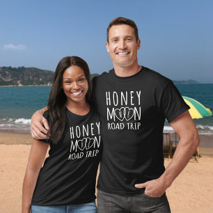 T-shirt Voyage de noces personnalisé   Clair sur foncé