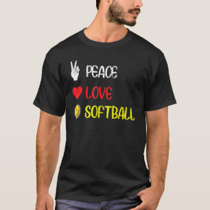 T-shirt Voyage de paix Hippie Softball Player Softball