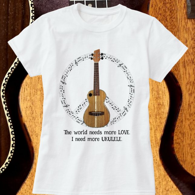T-shirt Voyage de paix Ukulele Le monde a besoin d'amour T (Créateur téléchargé)