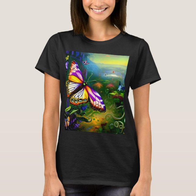 T-shirt Voyage de papillon Imaginaire (Devant)