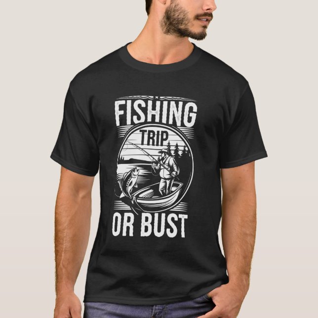 T-shirt Voyage de pêche ou rien (Devant)