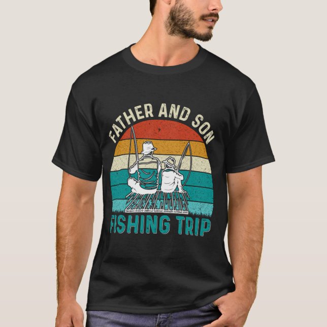 T-shirt Voyage de pêche père et fils (Devant)