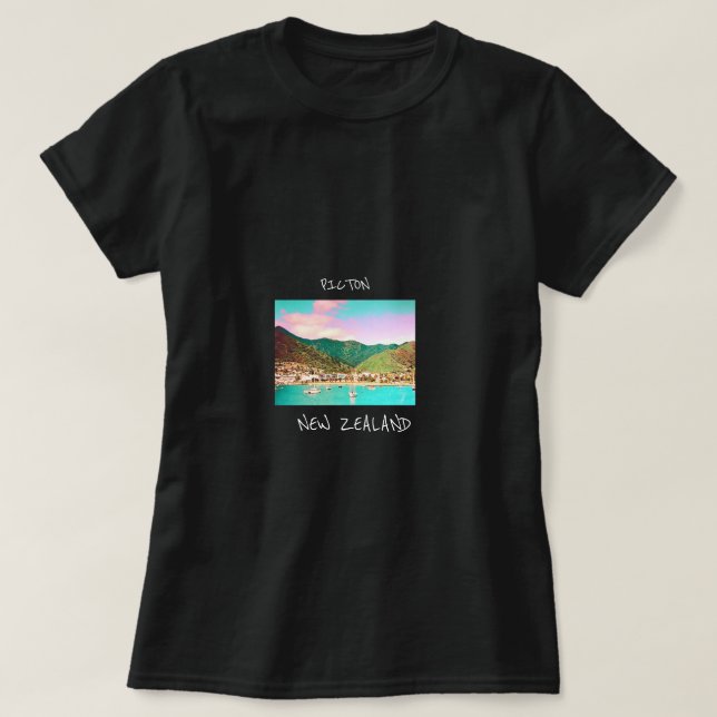 T-shirt Voyage de Picton Harbour Nouvelle-Zélande (Design devant)