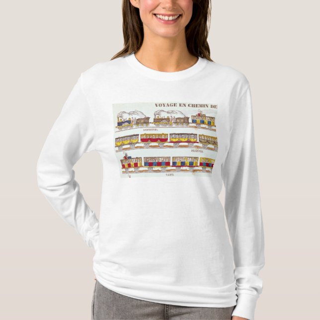 T-shirt Voyage de rail en 1845 (Devant)