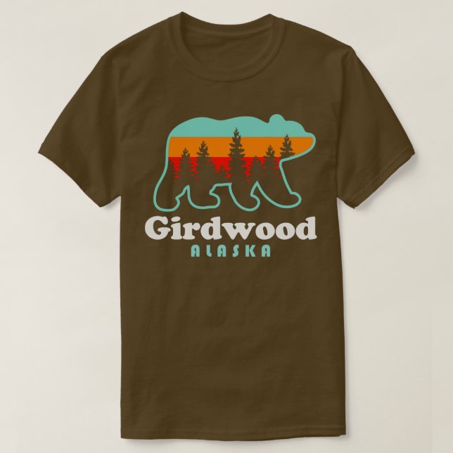 T-shirt Voyage de vacances à l'ours de Girdwood en Alaska (Design devant)