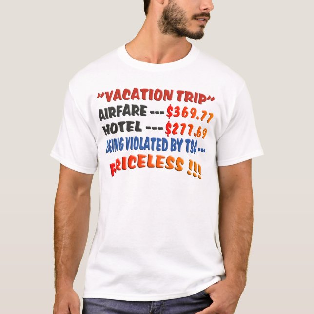 T-shirt Voyage de vacances - inestimable (Devant)