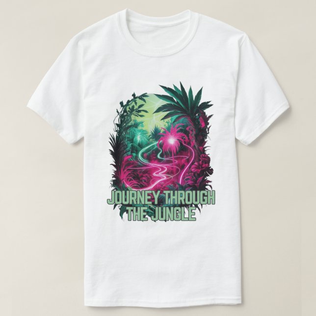 T-shirt Voyage de visionnaire - Voyage à travers la jungle (Design devant)