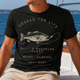 T-shirt Voyage de week-end élégant sur le thème de la pêch