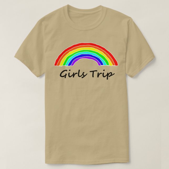 T-shirt Voyage des filles Arc-en-ciel (Design devant)
