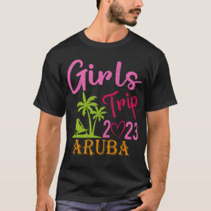 T-shirt Voyage Des Filles Aruba 2023 Pour Les Femmes Week-