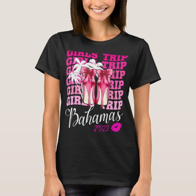 T-shirt Voyage Des Filles Bahamas 2023 Pour Le Week-End De (Devant)