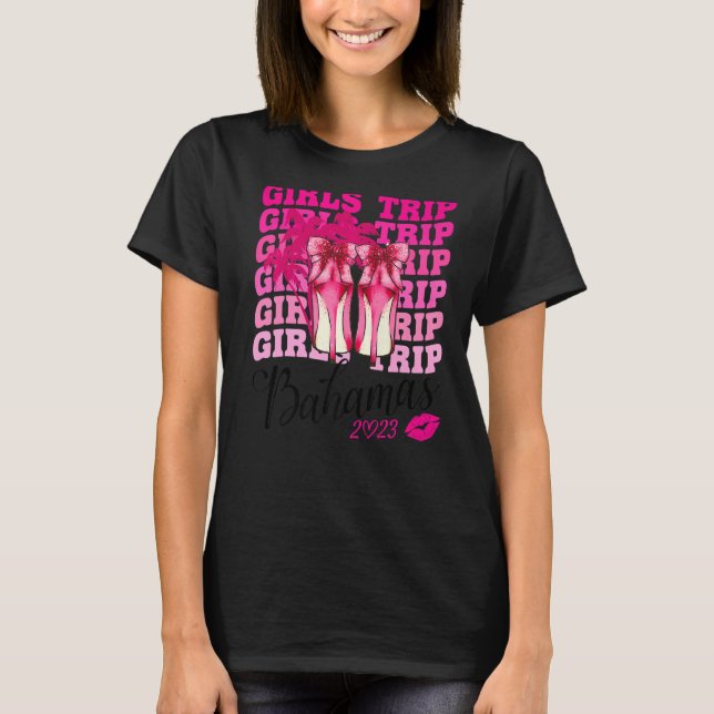 T-shirt Voyage Des Filles Bahamas 2023 Pour Le Week-End De (Devant)