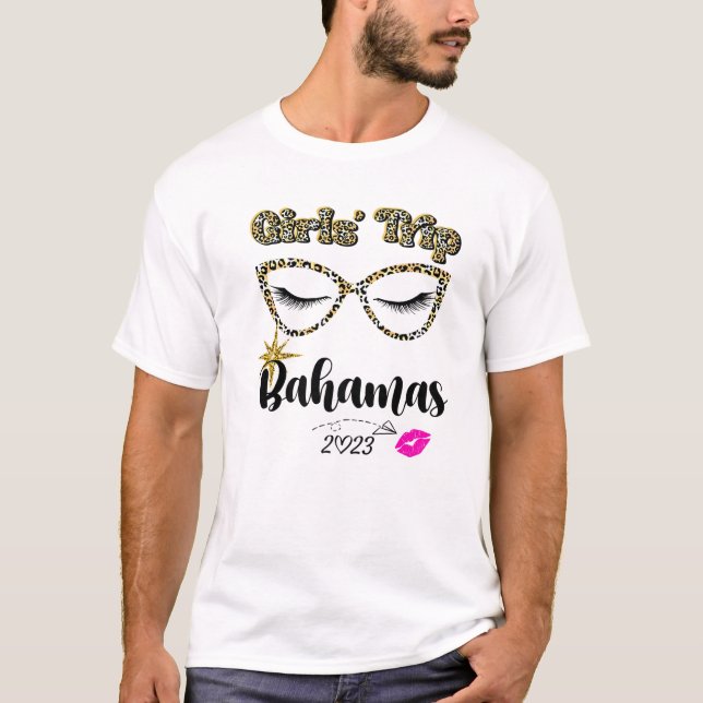 T-shirt Voyage Des Filles Bahamas 2023 Pour Le Week-End De (Devant)
