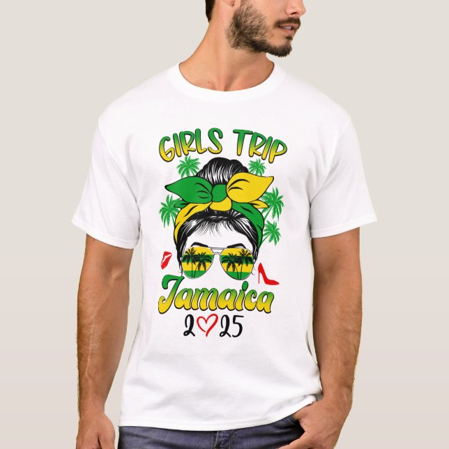 T-shirt Voyage Des Filles Jamaïque 2025 Pour L'Escadron De (Devant)