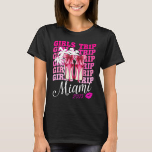 T-shirt Voyage Des Filles Miami 2023 Pour Les Femmes Week-