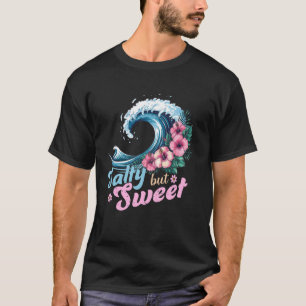 T-shirt Voyage d'été Vagues de l'océan Hibiscus Sucré Salé