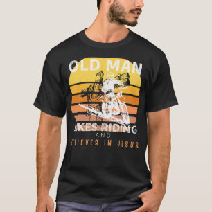 T-shirt Voyage Divin : Vieux Mans Grumpy Jésus Voyage & Hu