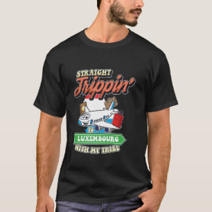 T-shirt Voyage Droit À Luxembourg Avec Ma Famille