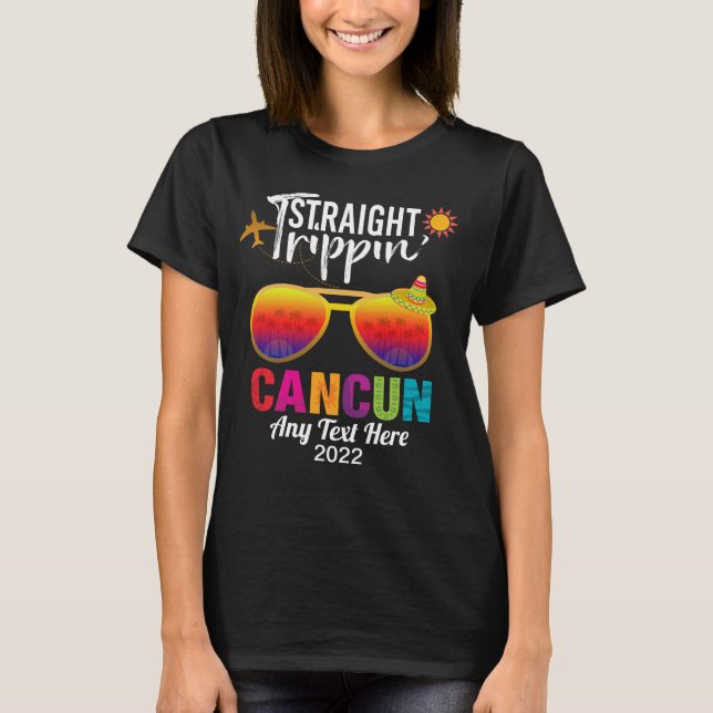 T-shirt Voyage droit Cancun Mexique Vacances voyage T-S (Devant)