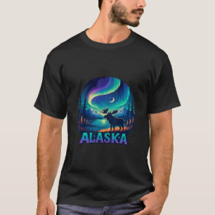 T-shirt Voyage en Alaska pour voir les aurores boréales Al
