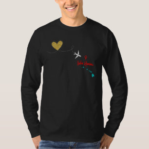 T-shirt Voyage en avion Oahu Hawaii Famille Amis assortis