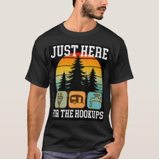 T-shirt Voyage en camping-car, vacances, juste ici pour le
