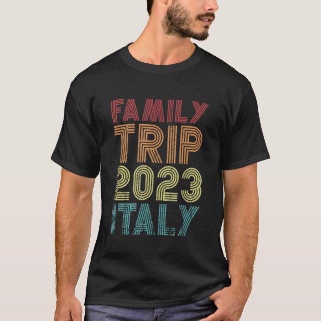 T-shirt Voyage en famille 2023 Italie Vacances - Cool corr (Devant)