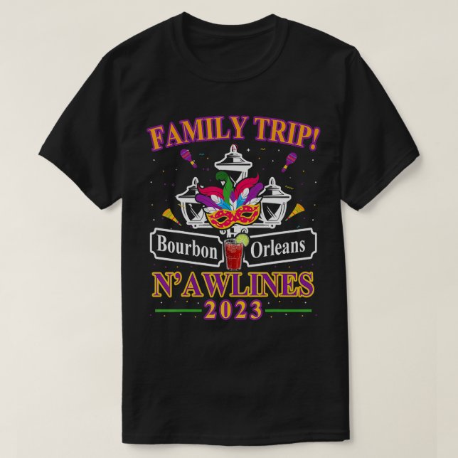 T-shirt Voyage en famille 2023 New Orleans Vacances Annive (Design devant)