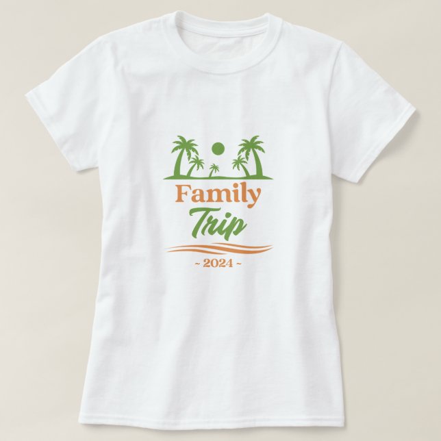 T-shirt Voyage en famille 2024 (Design devant)