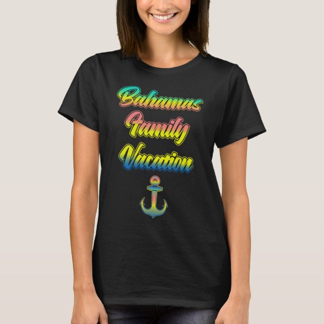 T-shirt Voyage en famille Bahamas Summer Travel Bahamas Cr (Devant)