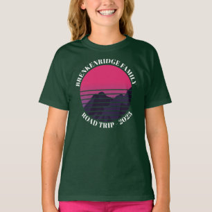 T-shirt Voyage en famille Camping Retro Réunion sur mesure
