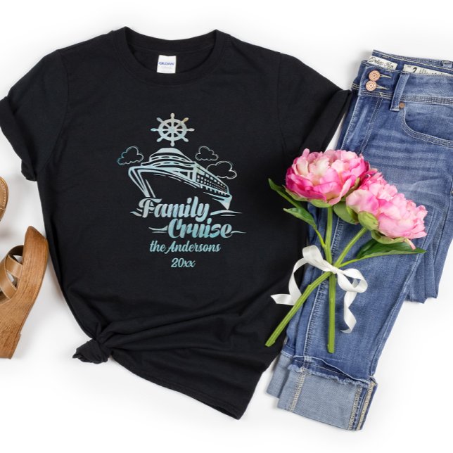 T-shirt Voyage en famille de croisière personnalisée (Créateur téléchargé)