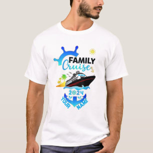T-shirt Voyage en famille personnalisé sur un bateau de cr