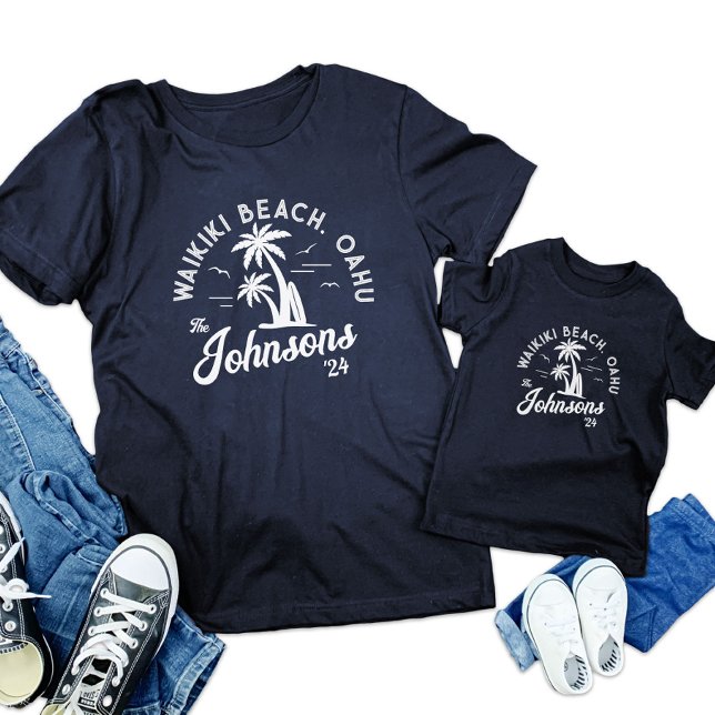 T-shirt Voyage en famille sur mesure Summer Beach Group Tr (Custom Family Vacation Summer Beach Group Trip T-Shirt)