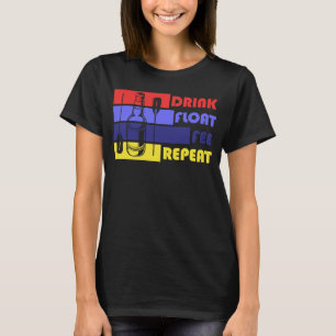 T-shirt Voyage en flottant pour adultes Boire Float Pee Ré
