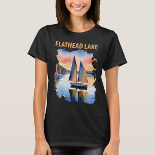 T-shirt Voyage en voilier sur le lac Flathead Montana