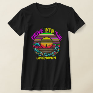 T-shirt Voyage énigmatique : Exploration du coucher de sol