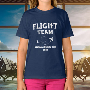 T-shirt Voyage Équipe de vol Famille Vacances Enterrement