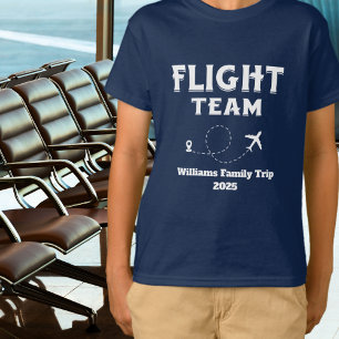 T-shirt Voyage Équipe de vol Famille Vacances Enterrement 
