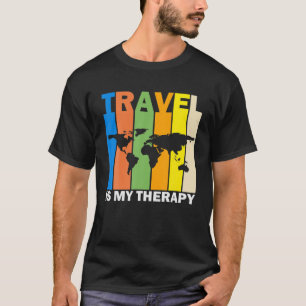 T-shirt Voyage Est Mon Thérapie, Drôle Voyage