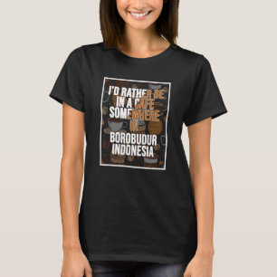 T-shirt Voyage Et Café Borobudur Indonésie