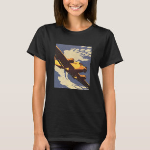 T-shirt Voyage et transport vintage Avion en vol
