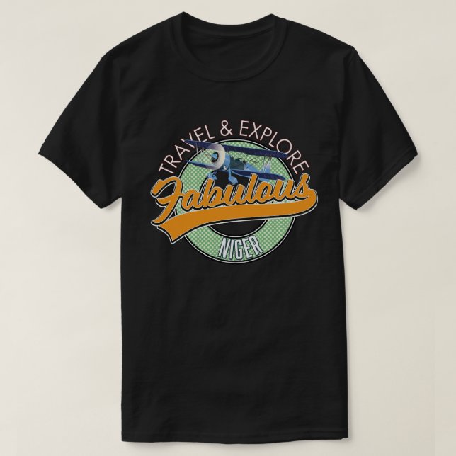 T-shirt voyage explorer fabuleux logo Niger (Design devant)