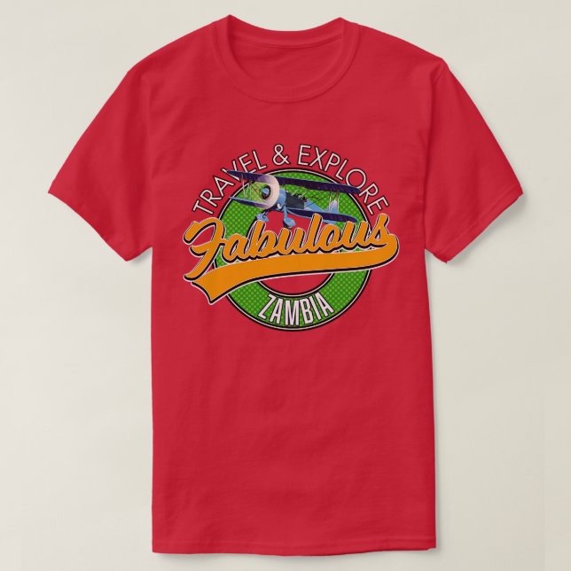 T-shirt voyage explorer la Zambie fabuleuse (Design devant)