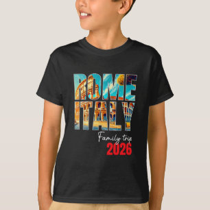 T-shirt Voyage familial à Rome Italie 2026 Vacances Europe