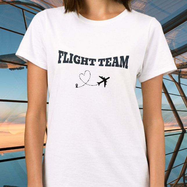 T-shirt Voyage Famille Vacances Black Flight Team Avion (Créateur téléchargé)