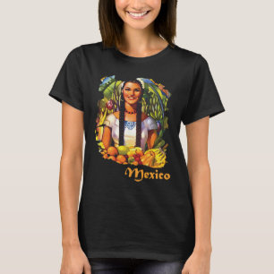 T-Shirt Voyage Femme Mexique avec Fruits