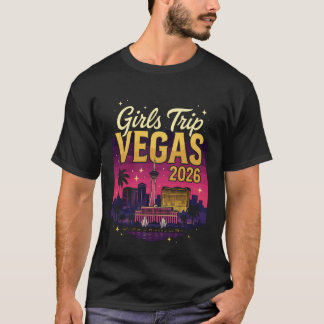 T-shirt Voyage Filles à Vegas 2026 Vacances Enterrement de
